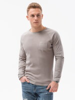 Men's plain longsleeve L137 - grey