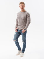 Men's plain longsleeve L137 - grey