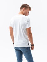 Men's printed t-shirt S1434 V-4A- white