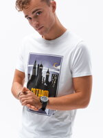 Men's printed t-shirt S1434 V-4A- white