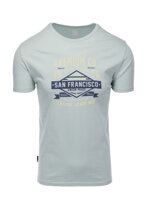Men's printed cotton t-shirt - mint V2 OM-TSPT-0120