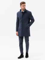 Pánsky elegantný kabát C430 - tmavomodrý