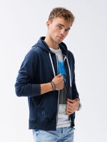 Men's zip-up sweatshirt B977 - navy V