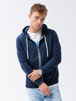 Men's zip-up sweatshirt B977 - navy V