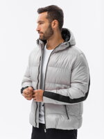 Men's winter jacket C503 - light grey