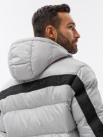 Men's winter jacket C503 - light grey