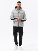 Men's winter jacket C503 - light grey