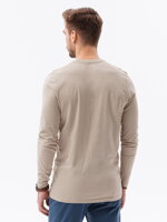 Men's plain longsleeve L138 - beige