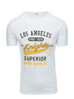 Men's printed t-shirt S1434 V-23D- white