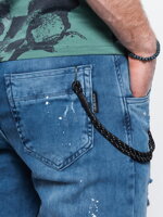 Men's jeans joggers P939 - light blue
