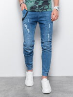 Men's jeans joggers P939 - light blue