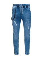 Men's jeans joggers P939 - light blue