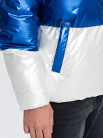 Men's winter jacket C459 - blue