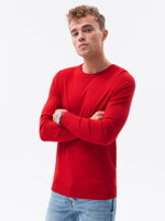 Men's sweater E177 - dark red