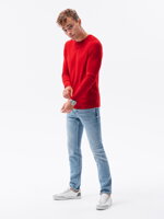 Men's sweater E177 - dark red