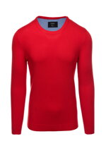 Men's sweater E177 - dark red