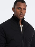 Men's mid-season quilted jacket C515 - black