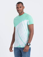 TIE DYE men's cotton T-shirt - mint V5 S1617