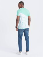 TIE DYE men's cotton T-shirt - mint V5 S1617