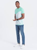 TIE DYE men's cotton T-shirt - mint V5 S1617