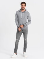 Pánska mikina s kapucňou B979 - šedá