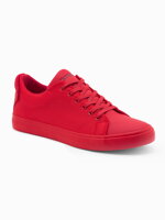 Men's high-top trainers T351 - red