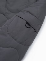 Men's mid-season quilted jacket C515 - dark grey