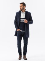 Men's mid-season coat - navy C536
