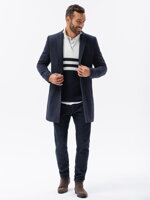 Men's mid-season coat - navy C536