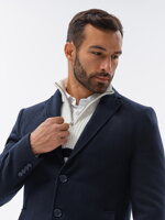 Men's mid-season coat - navy C536
