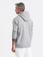 Men's hooded sweatshirt B1313 - grey melange
