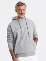 Men's hooded sweatshirt B1313 - grey melange