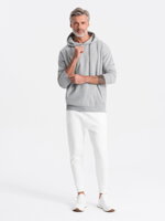 Men's hooded sweatshirt B1313 - grey melange