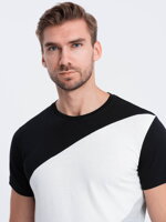 Men's t-shirt - black/grey melange S1627