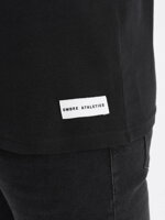 Men's printed cotton t-shirt - black V2 S1748
