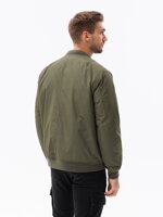 Men's mid-season quilted jacket C538- olive