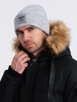 Men's hat H103 - grey melange