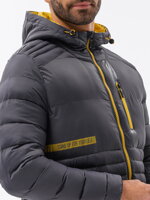 Men's mid-season quilted jacket C372 - grey