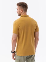 Men's plain polo shirt S1374 - yellow