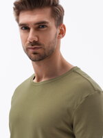 Men's printed t-shirt S1387 - olive