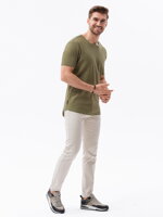 Men's printed t-shirt S1387 - olive