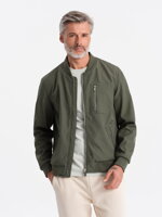 Men's mid-season bomber jacket C513 - dark olive