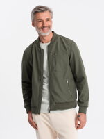Men's mid-season bomber jacket C513 - dark olive