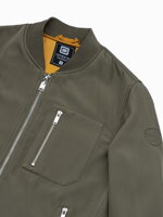 Men's mid-season bomber jacket C513 - dark olive