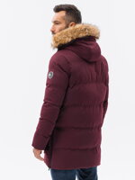 Men's winter jacket - V6 dark red C554