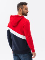 Men's hooded sweatshirt - red V2 B1419