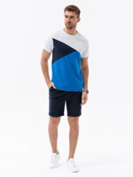 Men's tri-color t-shirt - blue V4 S1640