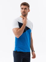Men's tri-color t-shirt - blue V4 S1640