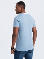 Men's plain t-shirt S1385 - light blue