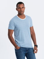 Men's plain t-shirt S1385 - light blue